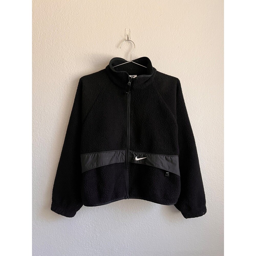 Nike Sportswear Essential Fleece Jacket in Black Size XS